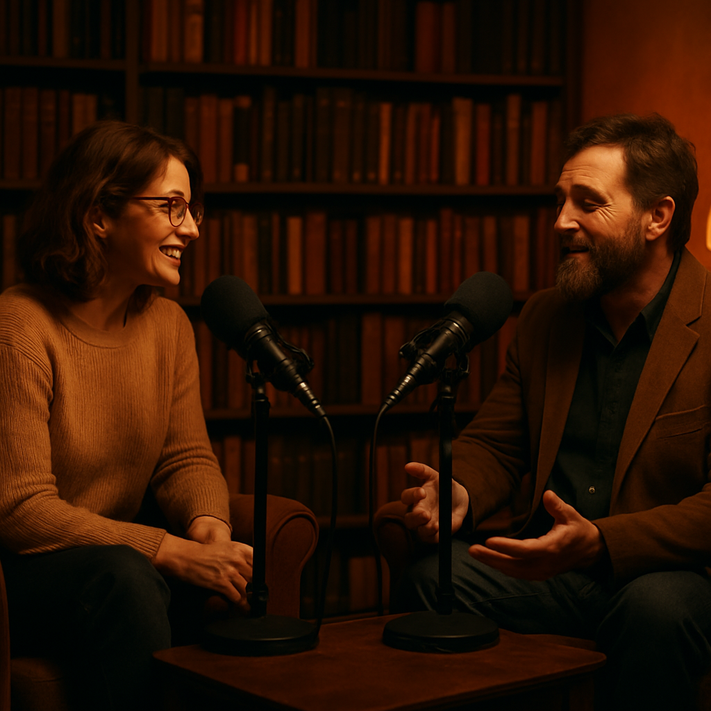 Still from the session: In Conversation: Two Voices, One Page